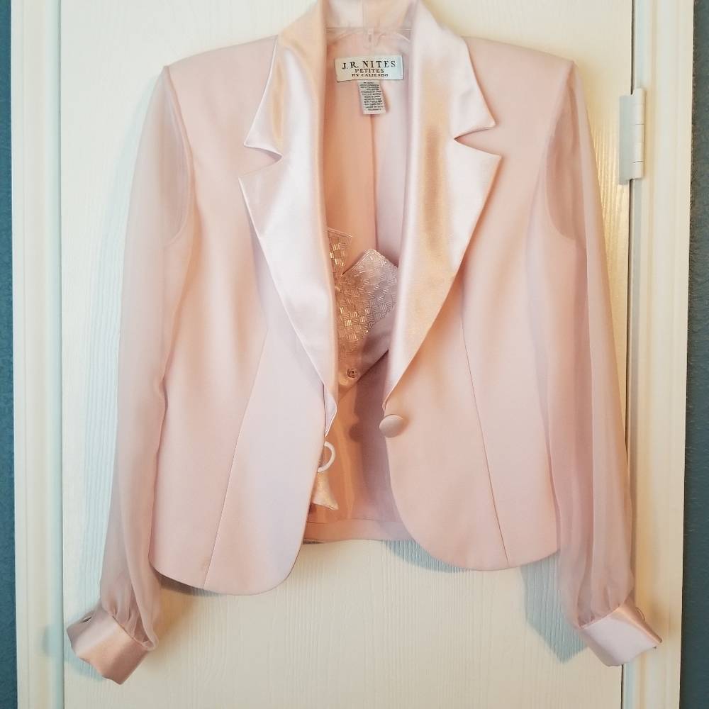 J.R. NITES Petites by Caliendo Blush Pink Jacket